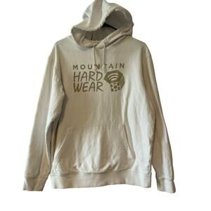 Mountain Hard Wear White Gray Logo Hoodie Men's Size Medium